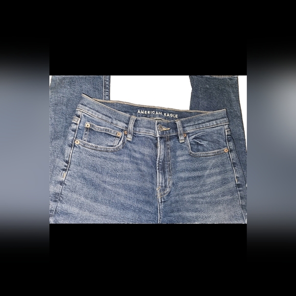 American Eagle Outfitters Stretch Womens Size 8 Blue Skinny Jeans EUC - Picture 7 of 16